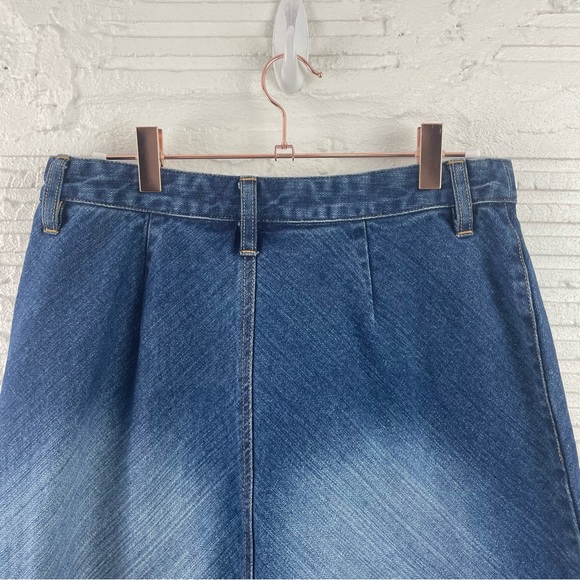GAP Jeans Y2K Midi Length Denim Skirt Slight A-Line 100% Cotton Size 4 - Picture 7 of 10
